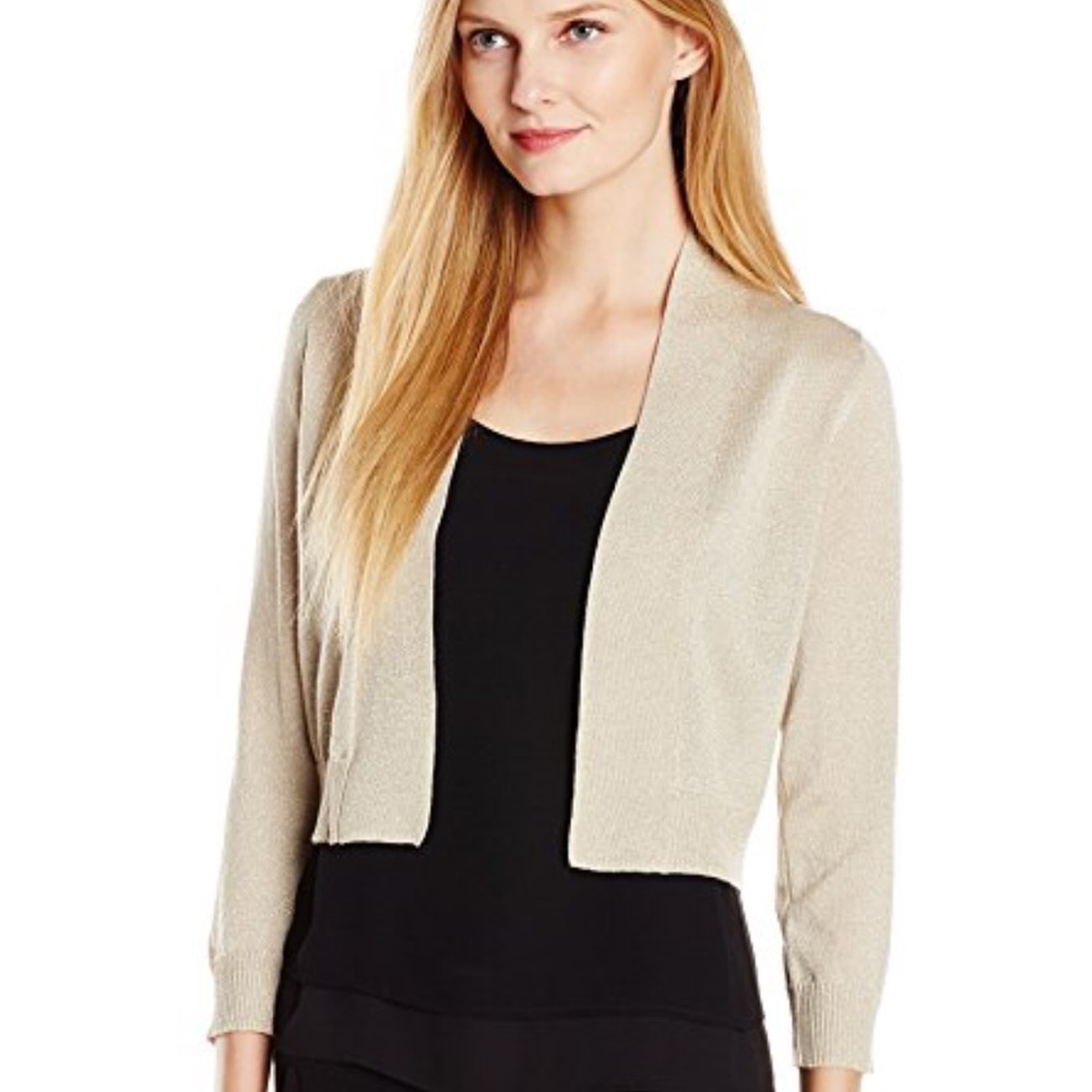 Calvin Klein Lurex Metallic Shrug/Cardigan